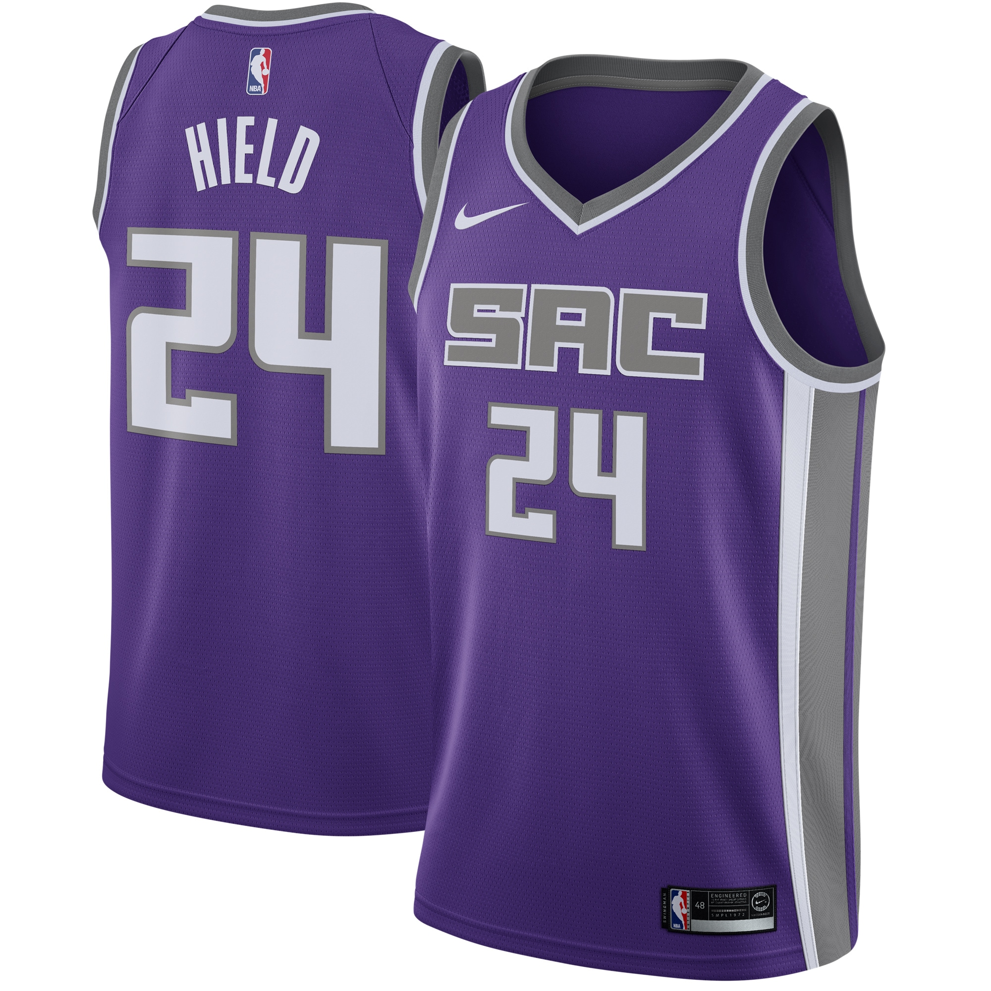Men's Nike Buddy Hield Purple Sacramento Kings Swingman Jersey - Icon Edition