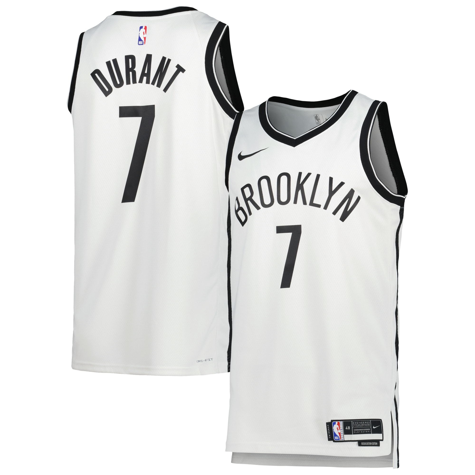 Men's Nike Kevin Durant White Brooklyn Nets 2022/23 Swingman Jersey - Association Edition