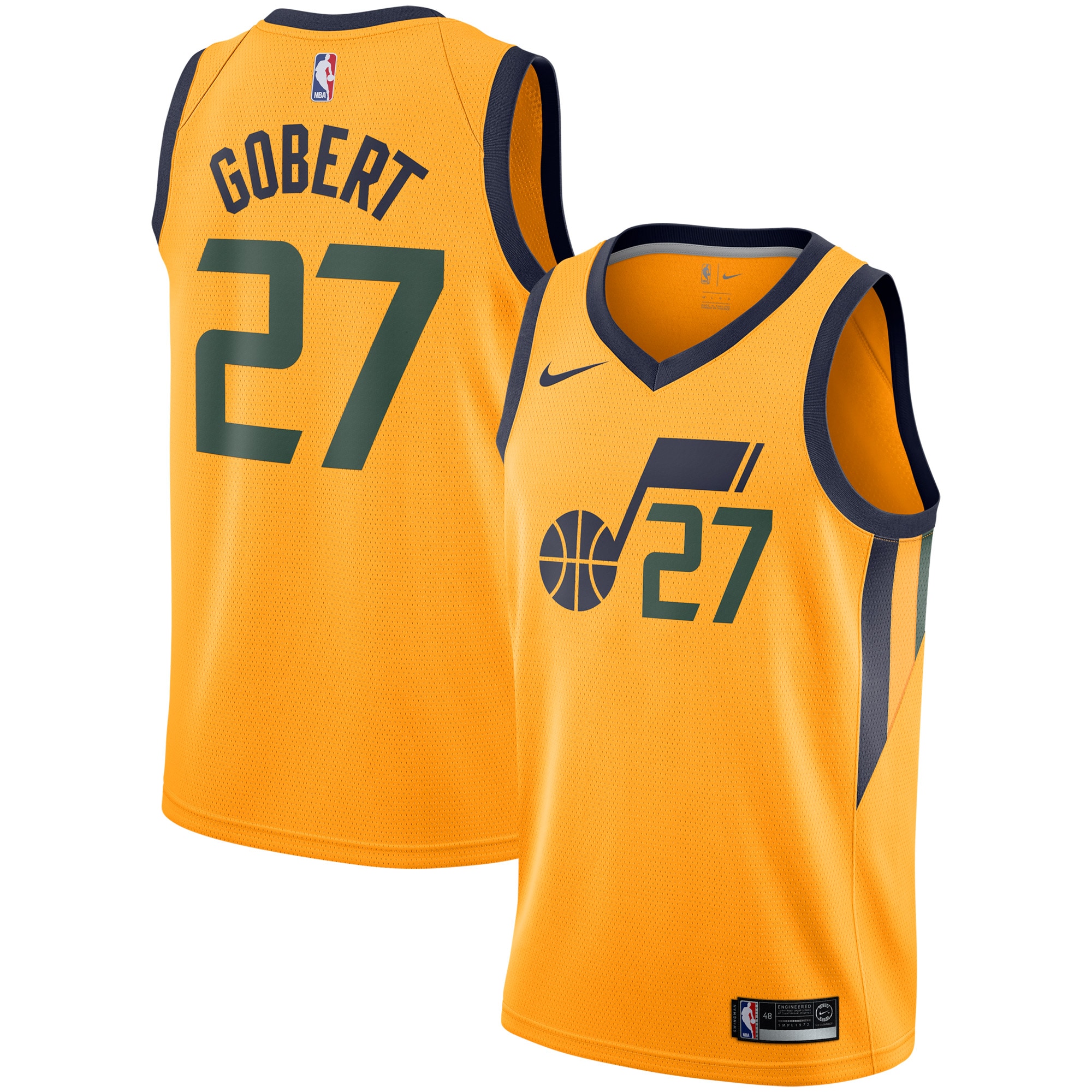 Men's Nike Rudy Gobert Gold Utah Jazz Replica Swingman Jersey - Statement Edition