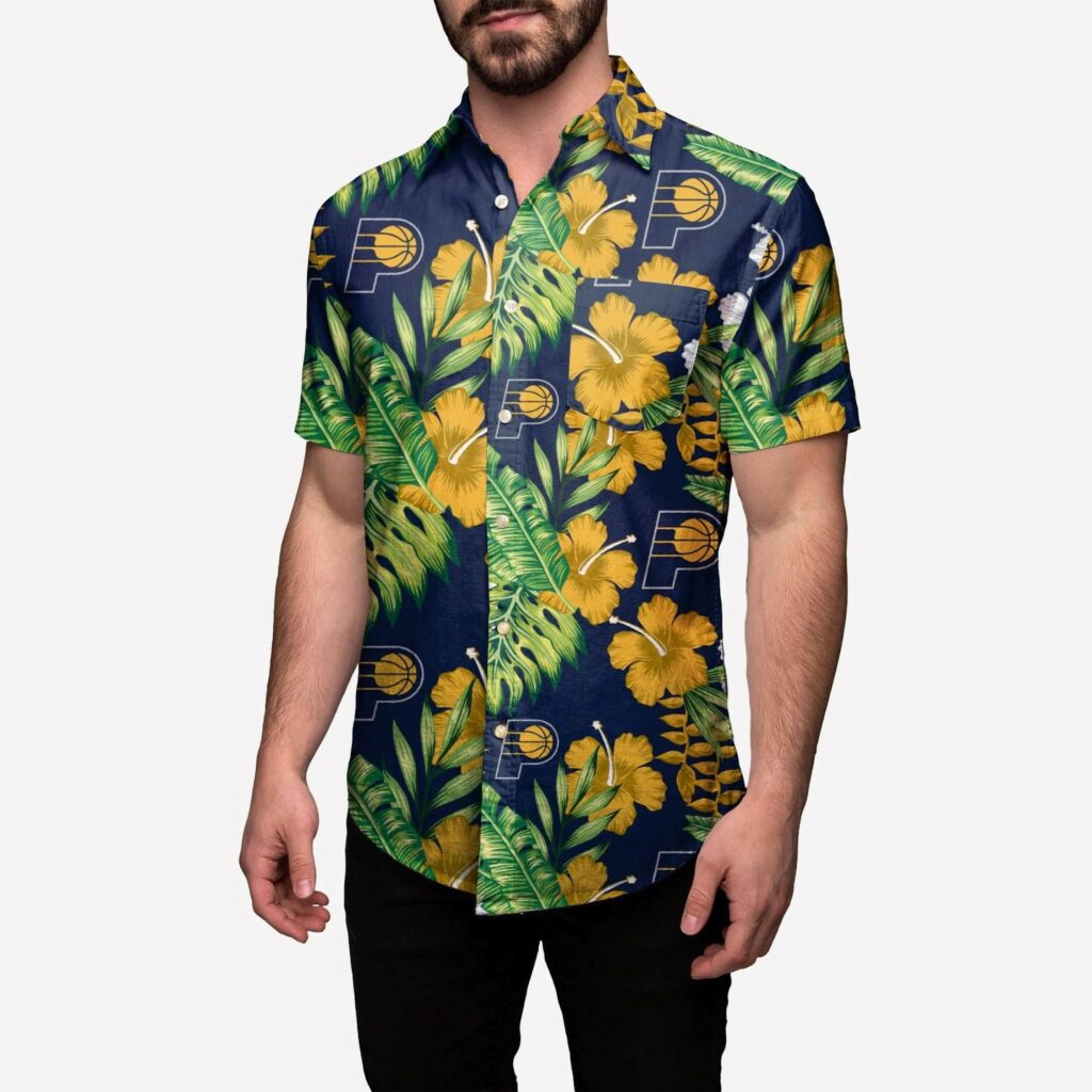 Indiana-Pacers-Floral-Button-Up-Shirt-1