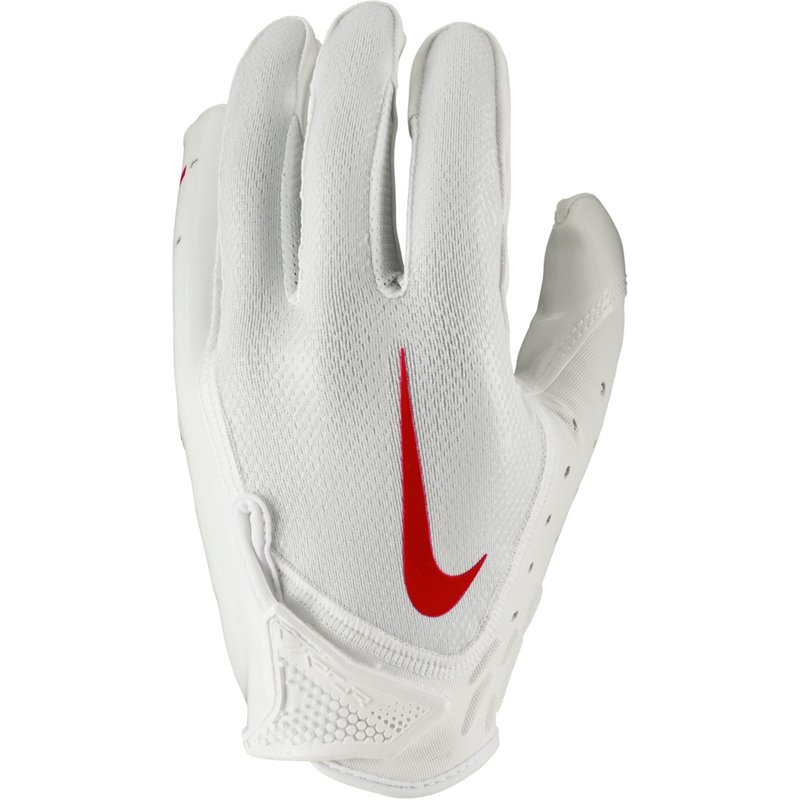 Nike Adults' Vapor Jet 7.0 Football Gloves White/Red, Small - Football Equipment at Academy Sports