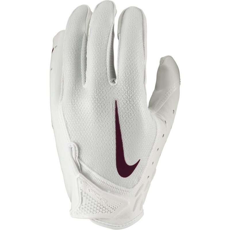 Nike Youth Vapor Jet 7.0 Football Gloves White/Maroon, Small - Football Equipment at Academy Sports